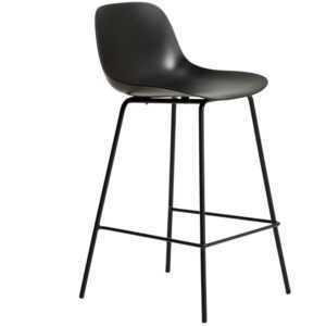 Kave Home Černá plastová barová židle Altea 65 cm