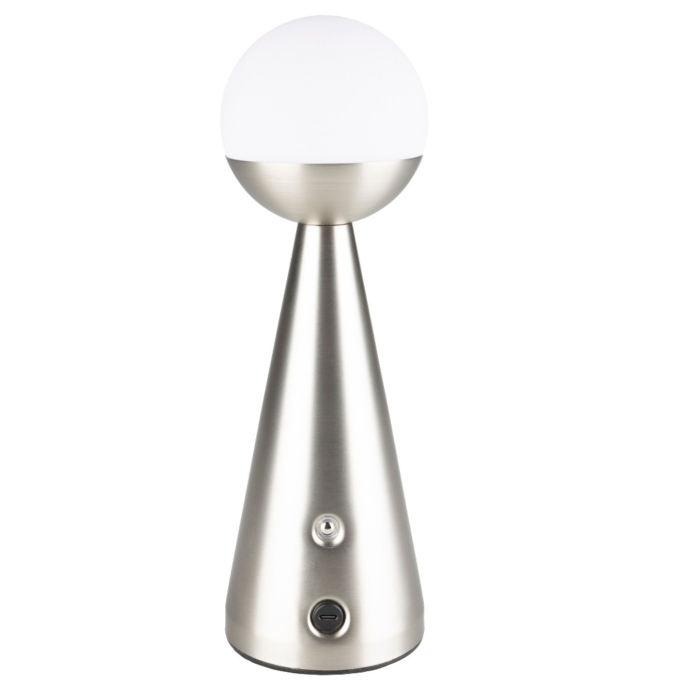 Zuiver Stříbrná kovová dobíjecí stolní LED lampa BELLO