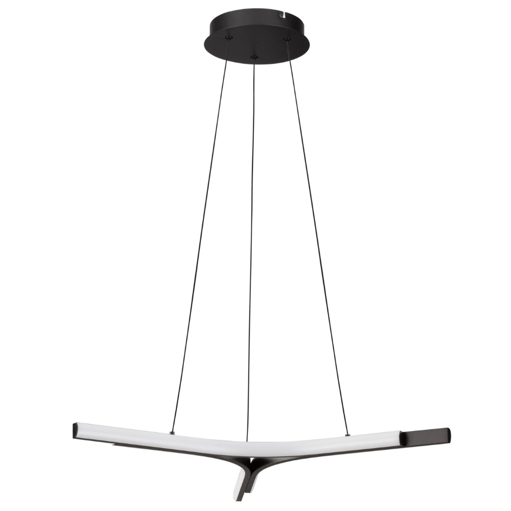 Nova Luce Černé kovové závěsné LED světlo Nue 70 cm