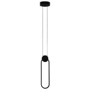 Nova Luce Černé kovové závěsné LED světlo Wiro 10 cm