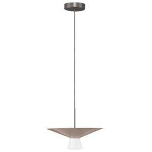 Nova Luce Světle hnědé závěsné LED světlo Baris 38 cm