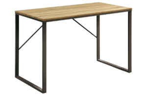 Kave Home Přírodní pracovní stůl Talbot 120 x 60 cm s černou podnoží