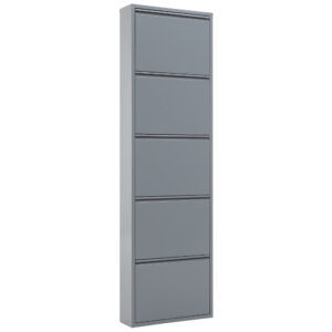 Kave Home Šedý kovový botník Ode 169 cm