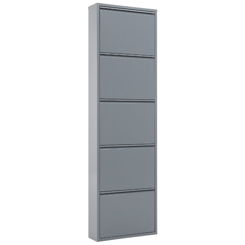 Kave Home Šedý kovový botník Ode 169 cm