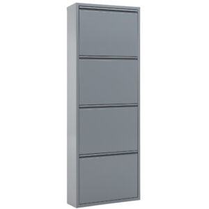 Kave Home Šedý kovový botník Ode 136 cm