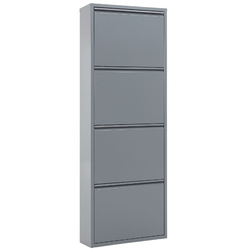 Kave Home Šedý kovový botník Ode 136 cm
