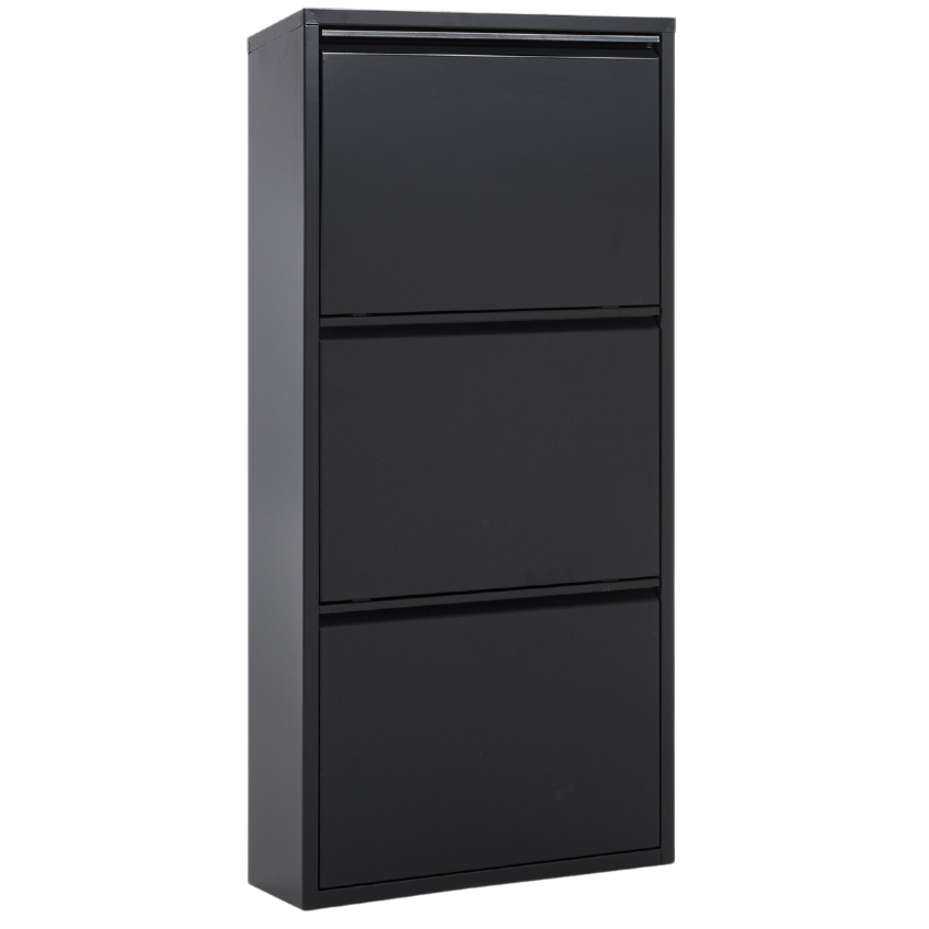 Kave Home Grafitově šedý kovový botník Ode 103 cm