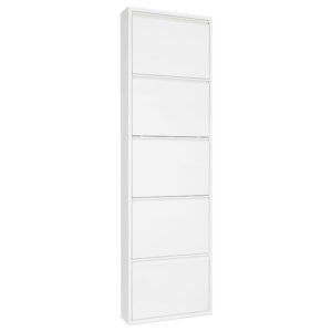 Kave Home Bílý kovový botník Ode 169 cm