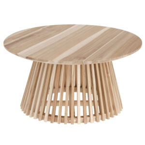 Kave Home Teakový kulatý konferenční stolek Jeanette 80 cm