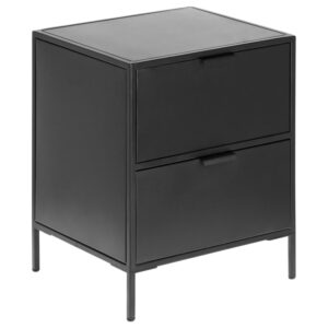 Kave Home Černý kovový noční stolek Shantay 40 x 35 cm
