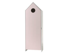 Vipack Růžová lakovaná šatní skříň Casami 172 x 58 cm s kulatým otvorem