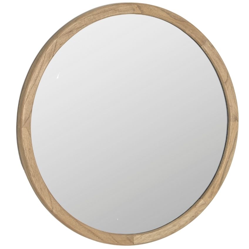 Kave Home Dřevěné závěsné zrcadlo Alum 80 cm