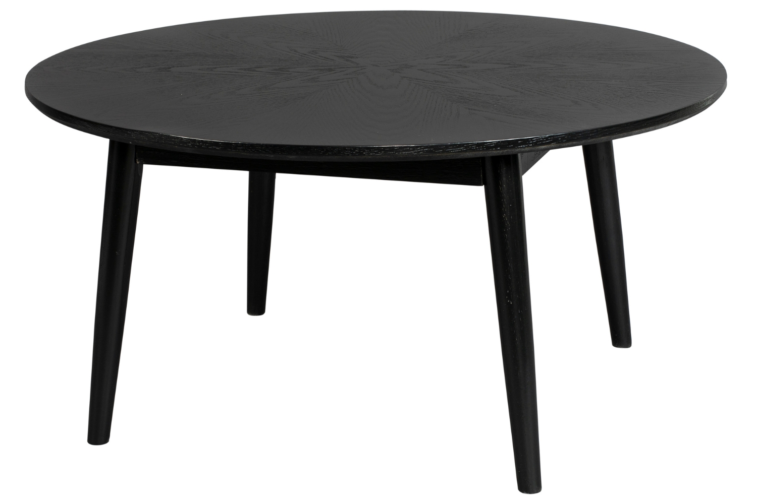 White Label Černý dubový konferenční stolek WLL FABIO 80 cm