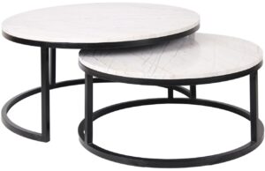 Richmond Set mramorových konferenčních stolků Lexington 76/92 cm
