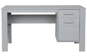 WOOOD Světle šedý pracovní stůl Koben 141 cm