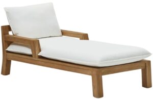 Bílé zahradní lehátko Kave Home Forcanera 170 cm