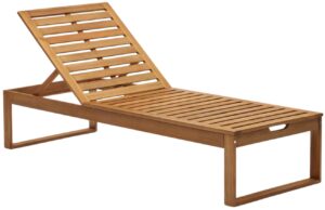 Kave Home Dřevěné zahradní lehátko Sulamita