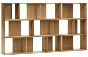 Kave Home Set devíti dubových modulárních polic Litto