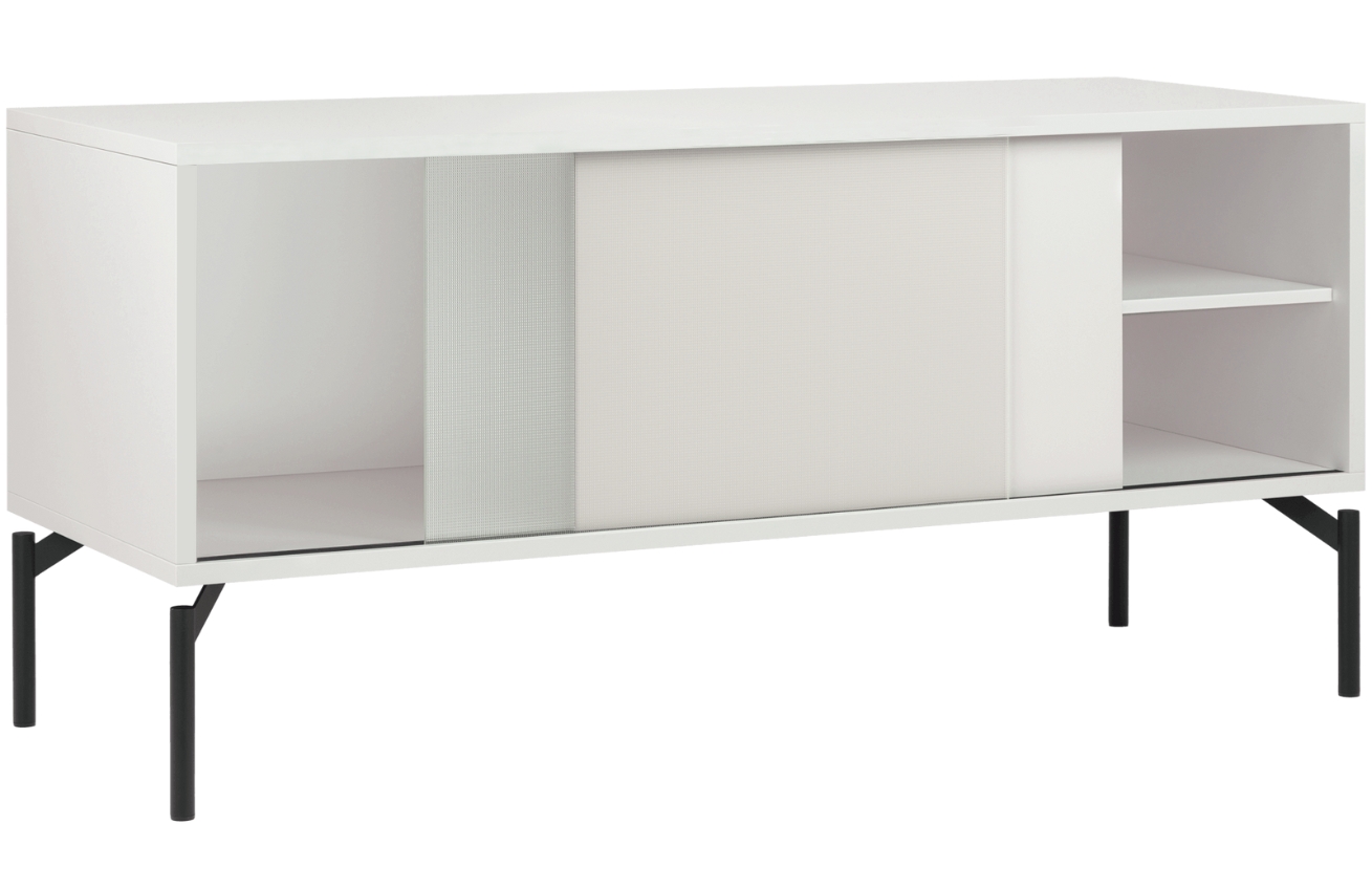 noo.ma Světle šedý TV stolek Met 116 x 42 cm