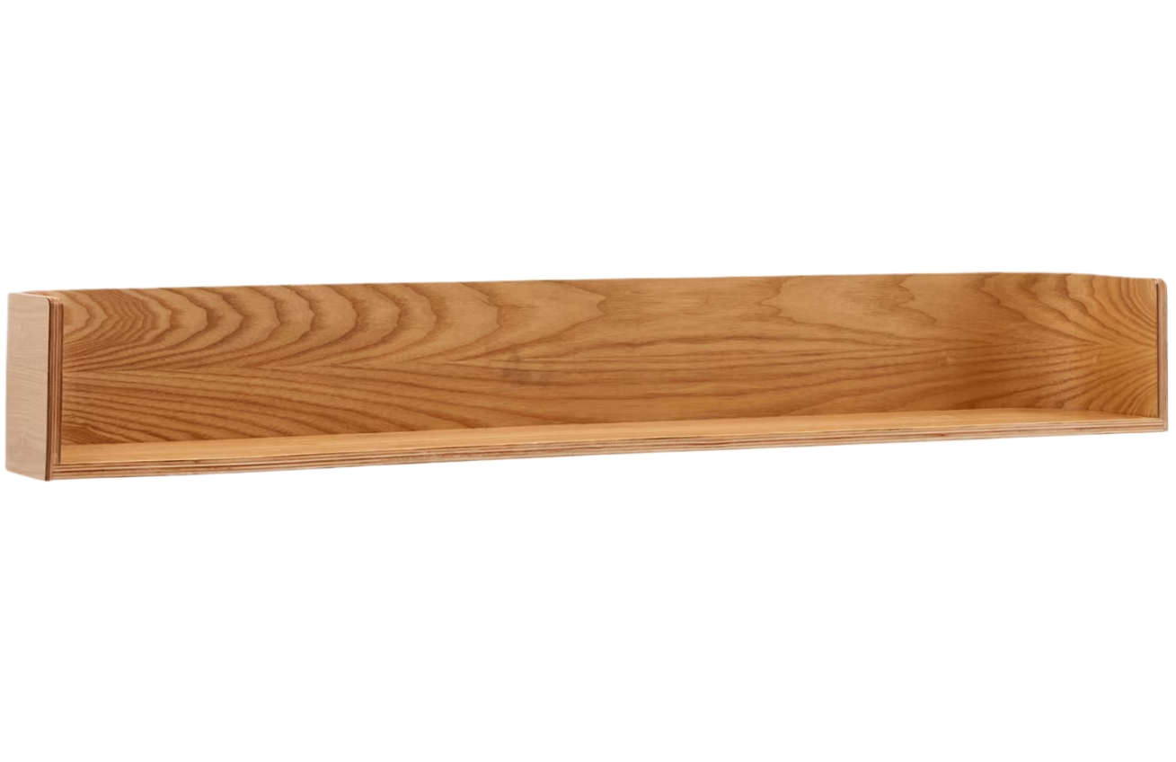 Kave Home Dřevěná nástěnná police Octavia 120 cm
