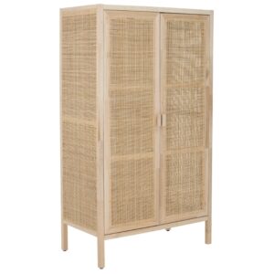 Bloomingville Dřevěná skříň Marikka 150 x 85 cm s ratanovým výpletem