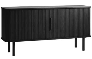 Unique Furniture Černá dubová komoda Cavo 160 x 45 cm