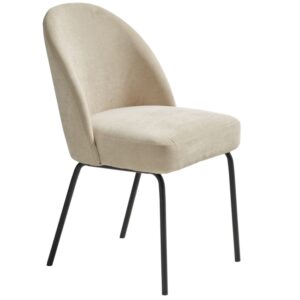 Unique Furniture Béžová sametová jídelní židle Creston