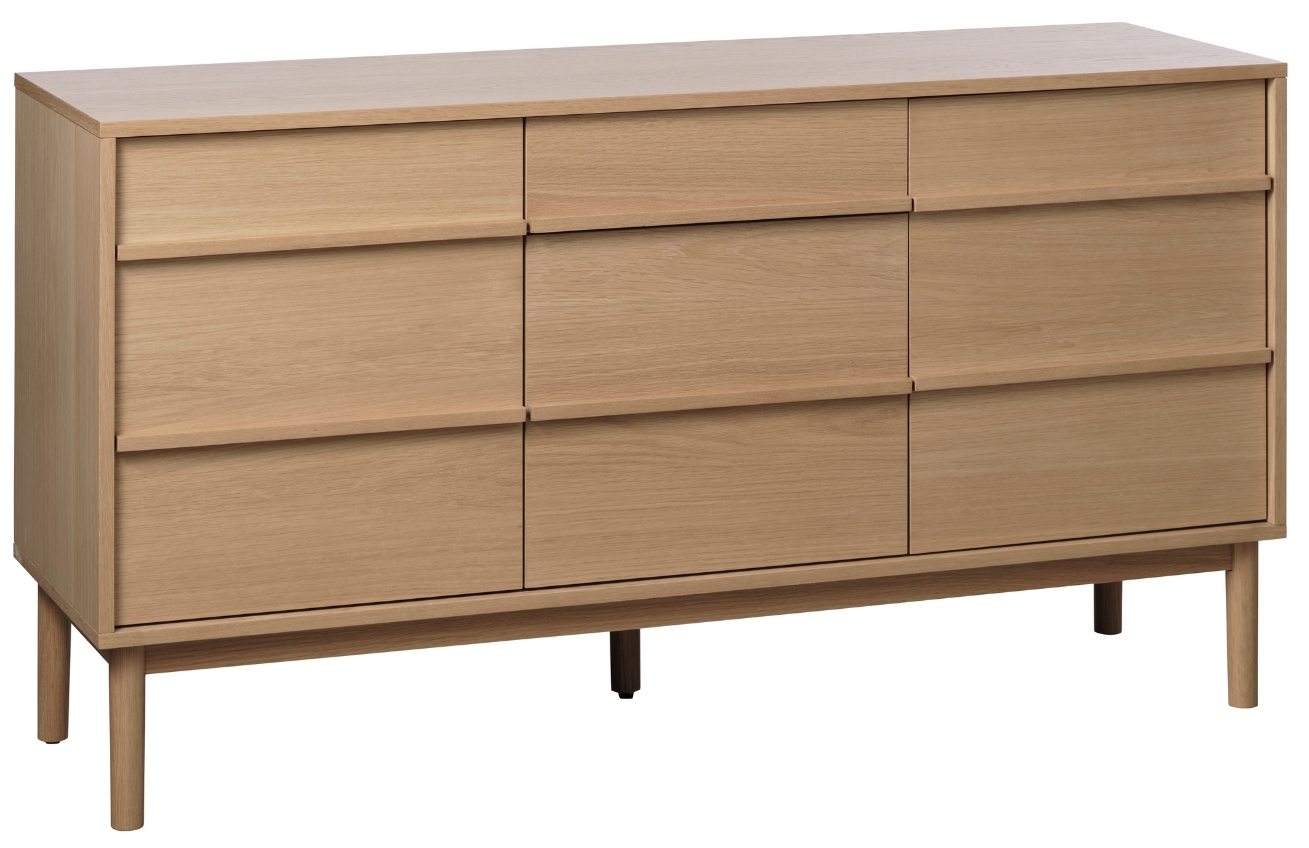 Unique Furniture Dubová komoda Ponza 140 x 43 cm