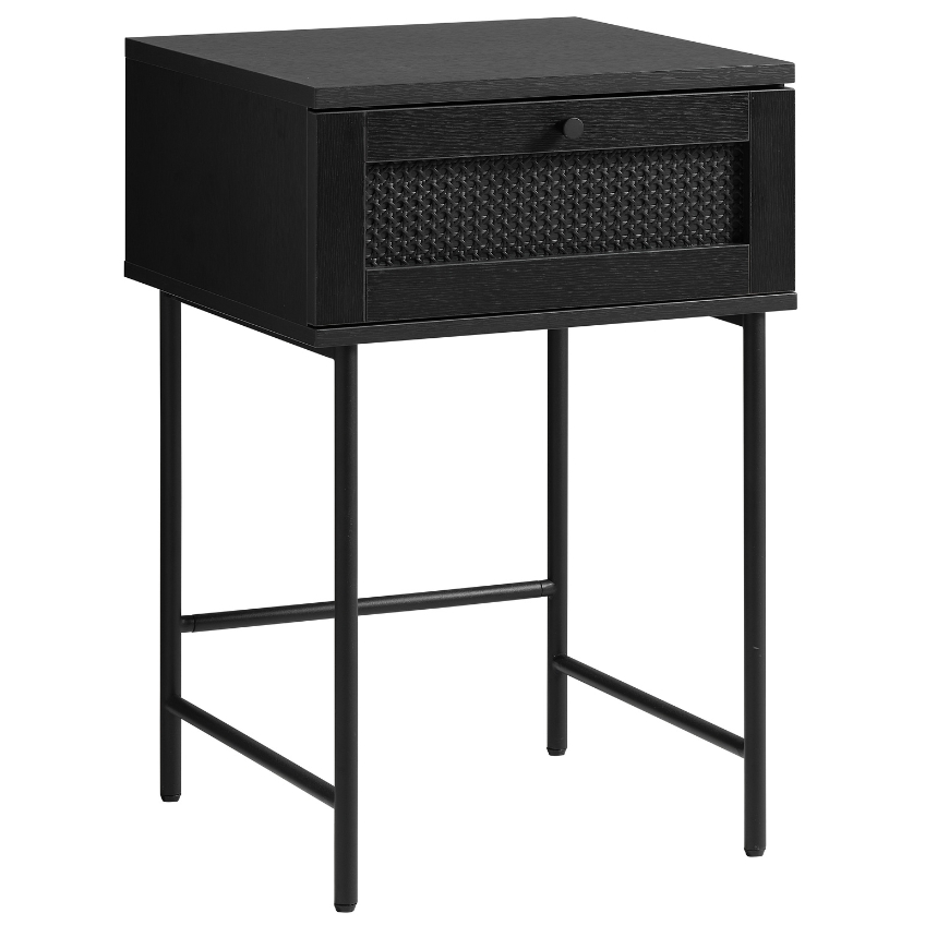 Unique Furniture Černý odkládací stolek Pensacola 45 x 45 cm