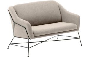 Kave Home Béžová dvoumístná pohovka Brida 128 cm