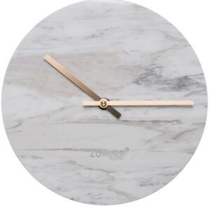 Zuiver Bílé nástěnné mramorové hodiny MARBLE TIME 25 cm
