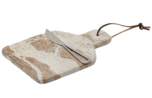 Kave Home Sada servírovacího prkénka a nože Suka 23 x 15 cm
