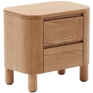 Kave Home Noční stolek Salaya 55 cm x 36 cm s dřevěným dekorem