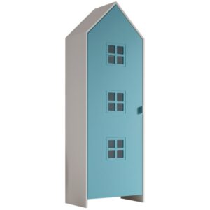 Vipack Modrá lakovaná šatní skříň Casami 172 x 58 cm