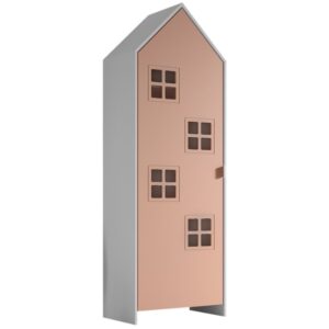 Vipack Růžová lakovaná šatní skříň Casami 172 x 58 cm