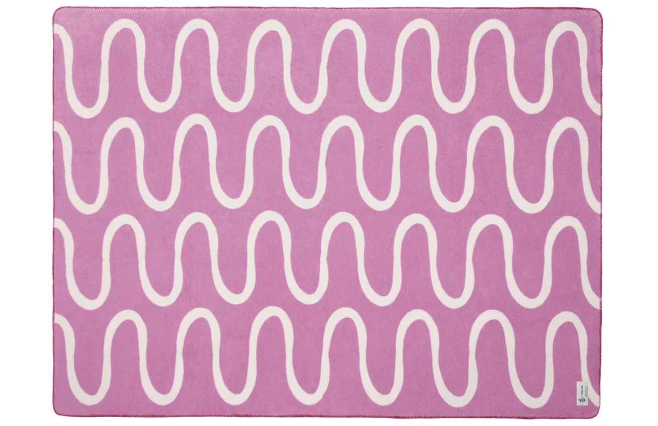 noo.ma Béžovo-fialový pléd Swirl 200 x 150 cm