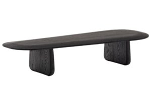 Kave Home Černý dubový konferenční stolek Pirita 147 x 65 cm