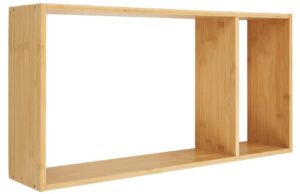 Nordic Living Bambusová nástěnná police Ember 36 x 70 cm