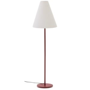 Kave Home Terakotově červená kovová stojací lampa Navat 153 cm
