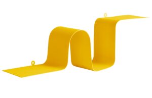Jotex Žlutá kovová nástěnná police CATERPILLAR 19 x 64 cm