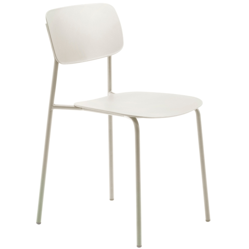 Unique Furniture Béžovošedá plastová jídelní židle Kirkland