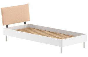 Vipack Bila dřevěná postel Forrest 90 x 200 cm s boucle čelem