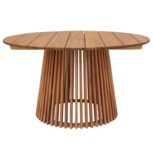 Nordic Living Teakový zahradní stůl Lorei 120 cm