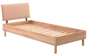 Vipack Dubová postel Forrest 90 x 200 cm s boucle čelem
