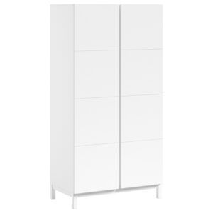 Bílá dřevěná skříň Vipack Eva 197 x 99 cm