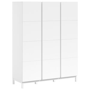 Bílá dřevěná skříň Vipack Eva 197 x 149 cm