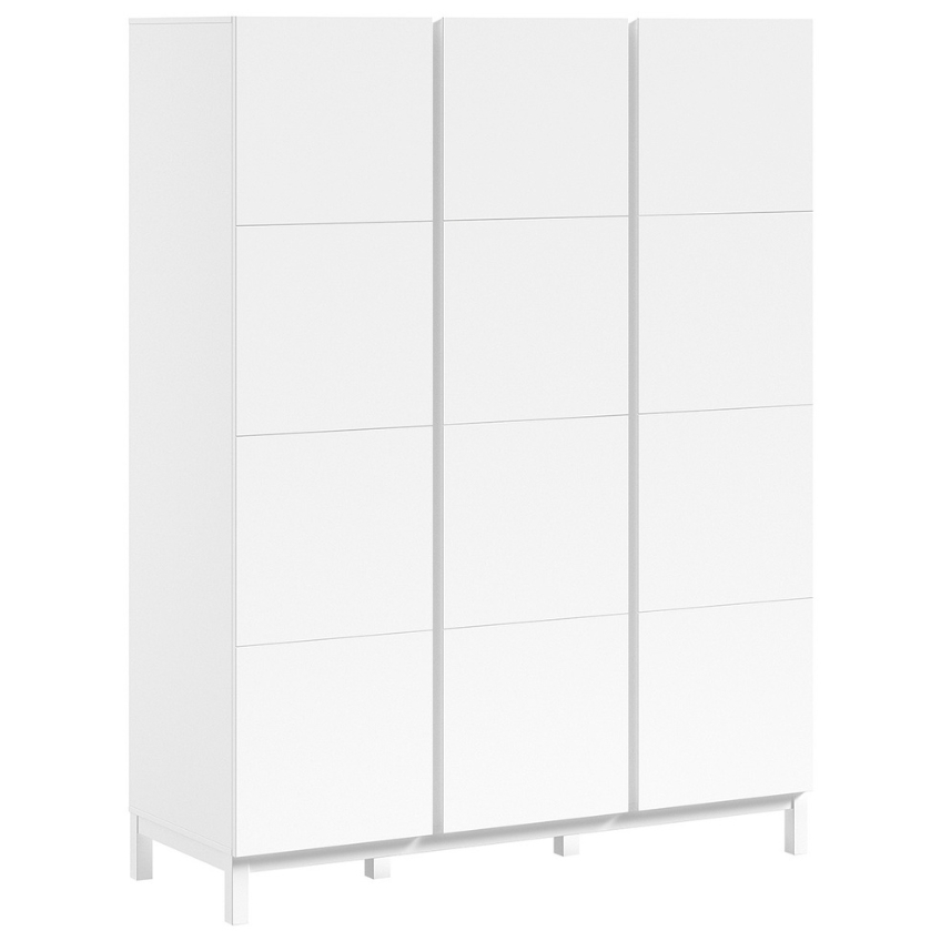 Bílá dřevěná skříň Vipack Eva 197 x 149 cm
