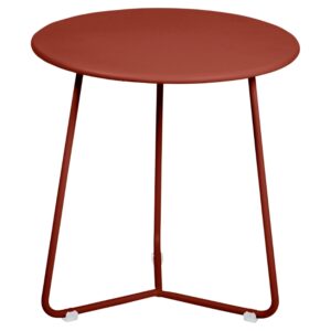 Zemitě červený kovový odkládací stolek Fermob Cocotte 34 cm