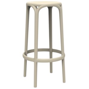 VONDOM Béžová plastová barová židle BROOKLYN 76 cm