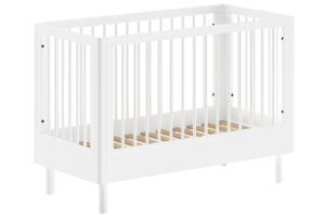 Vipack Bílá dřevěná dětská postýlka Forrest 60 x 120 cm